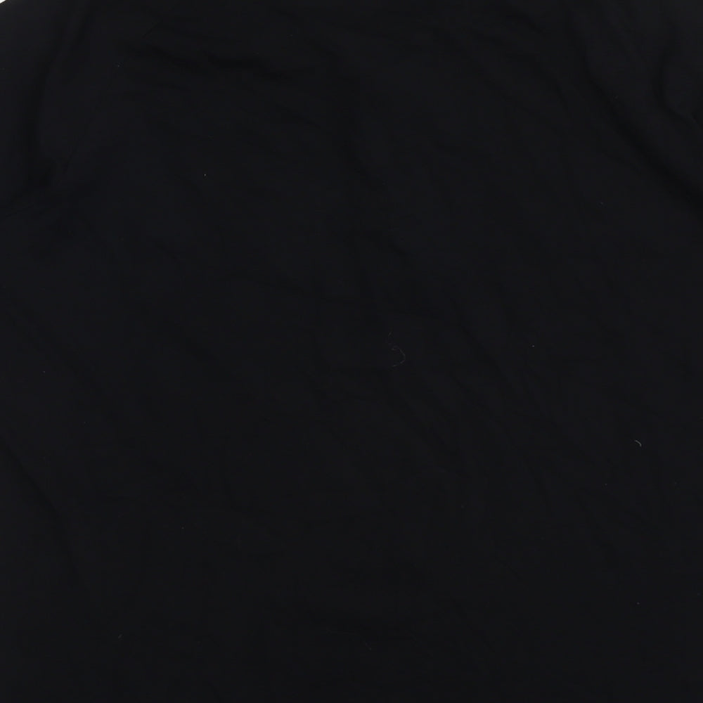 HUGO BOSS Mens Black Cotton Polo Size M Collared Button