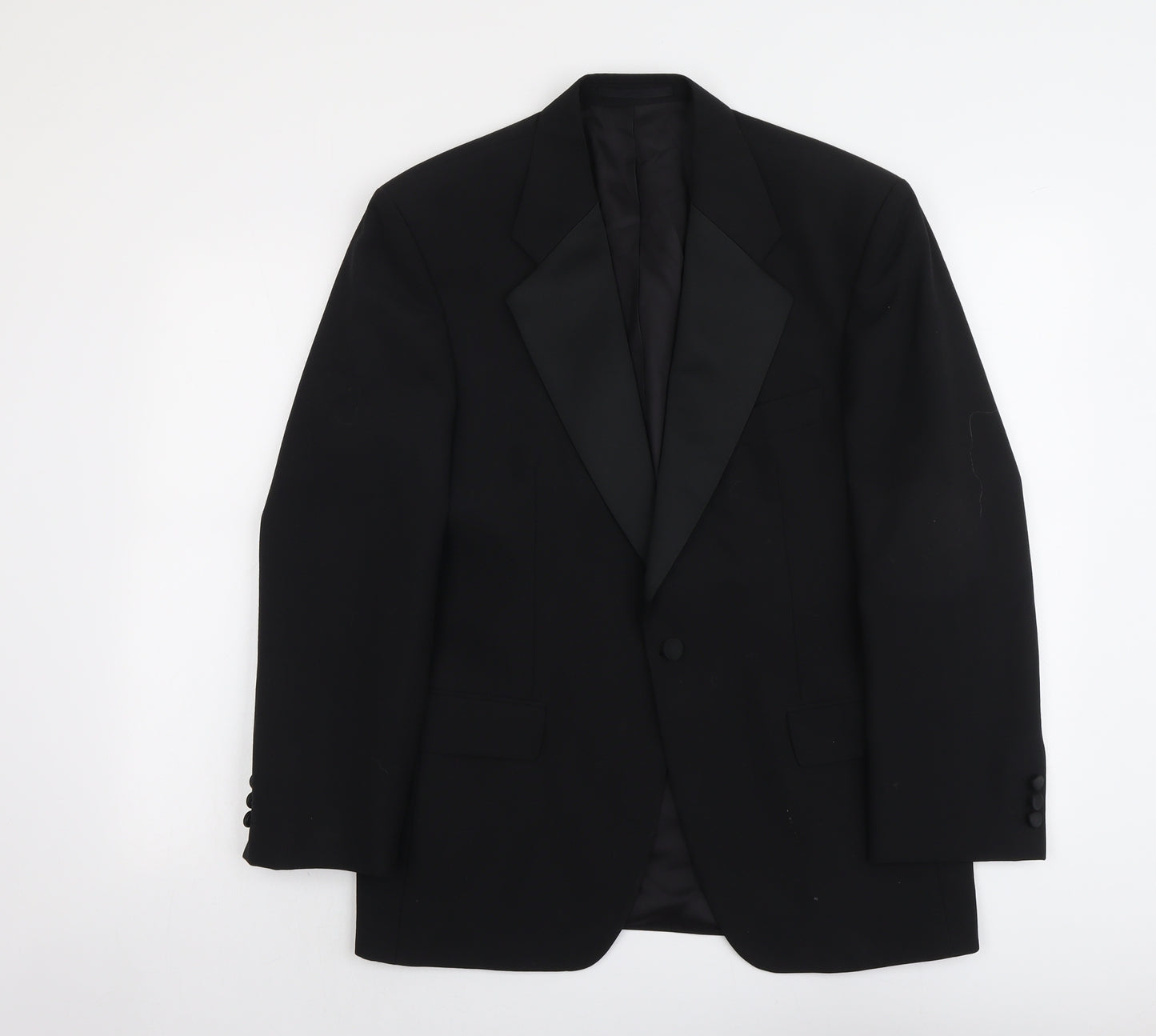 Daniel Drescott Mens Black Polyester Tuxedo Suit Jacket Size 42 Regular