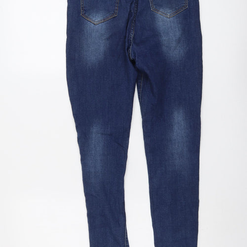 SONG Womens Blue Cotton Skinny Jeans Size 29 in L27 in Regular Button