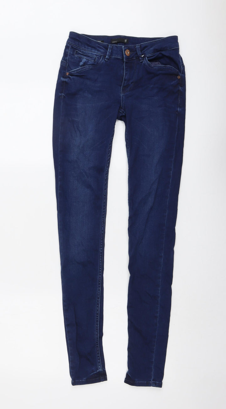 Supertrash Womens Blue Cotton Skinny Jeans Size 25 in L31 in Regular Button
