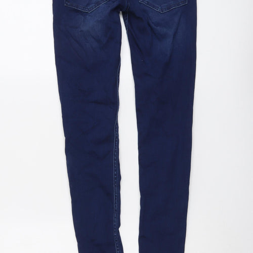 Supertrash Womens Blue Cotton Skinny Jeans Size 25 in L31 in Regular Button