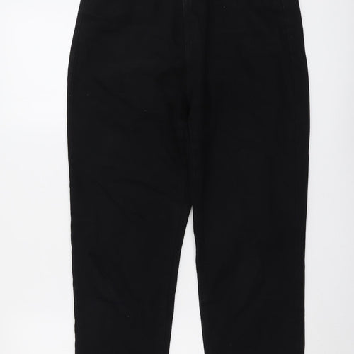 Dont Think Twice Womens Black Cotton Mom Jeans Size 10 L24 in Regular Button