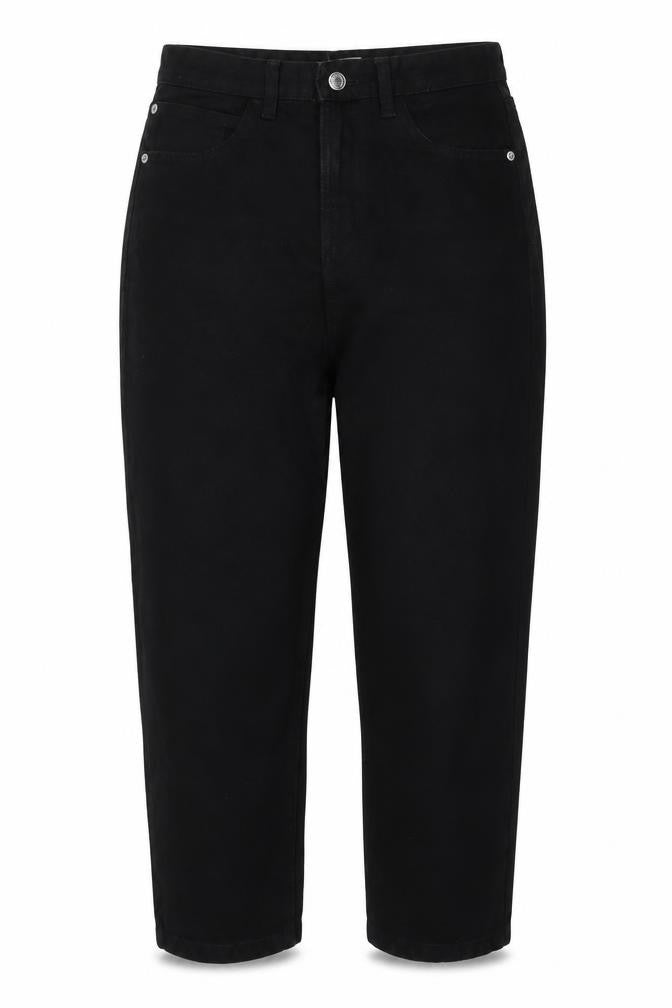 Dont Think Twice Womens Black Cotton Mom Jeans Size 10 L24 in Regular Button