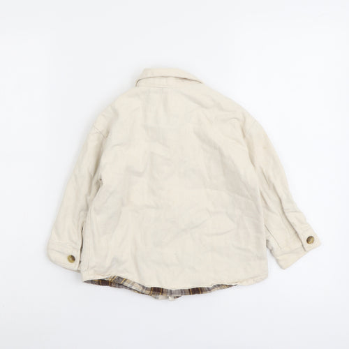 Zara Boys Beige Jacket Size 3-4 Years Button