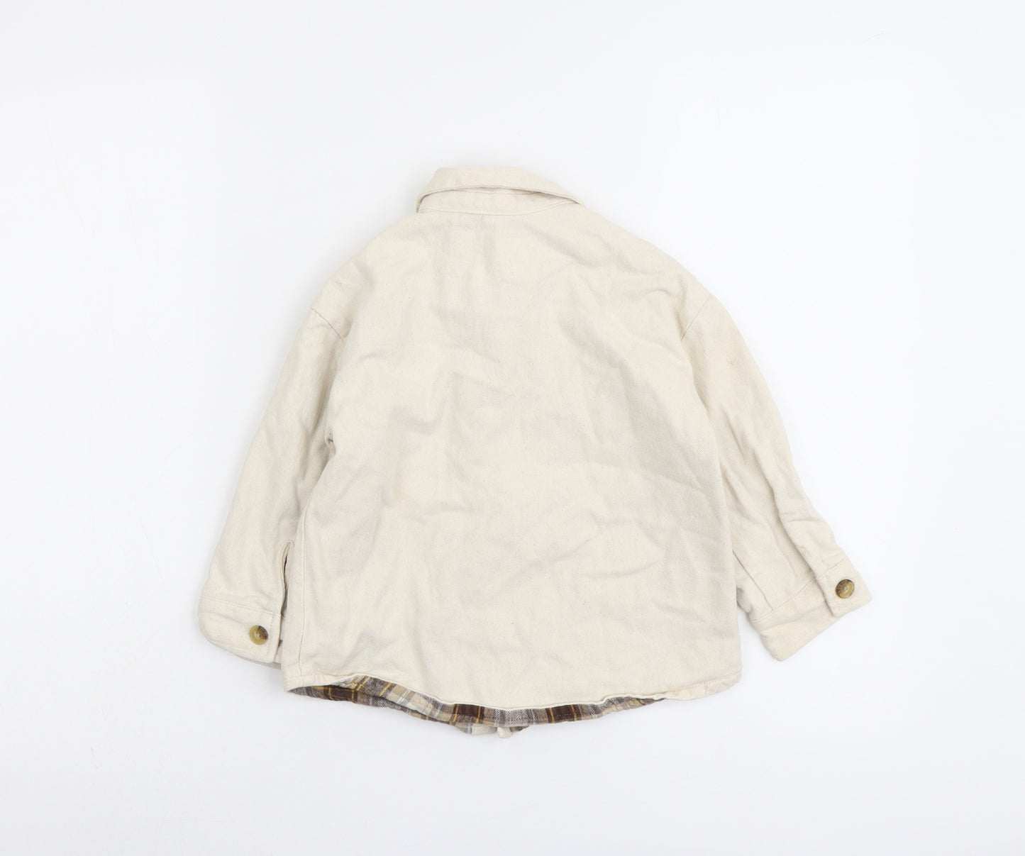 Zara Boys Beige Jacket Size 3-4 Years Button