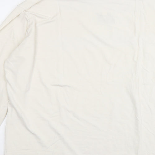 Marks and Spencer Mens Ivory Acrylic T-Shirt Size 2XL Round Neck
