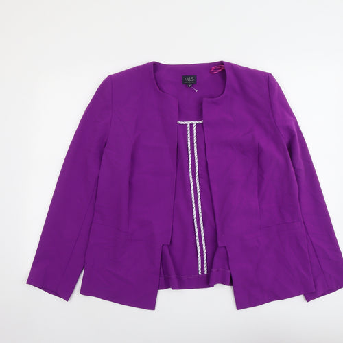 Marks and Spencer Womens Purple Jacket Blazer Size 16