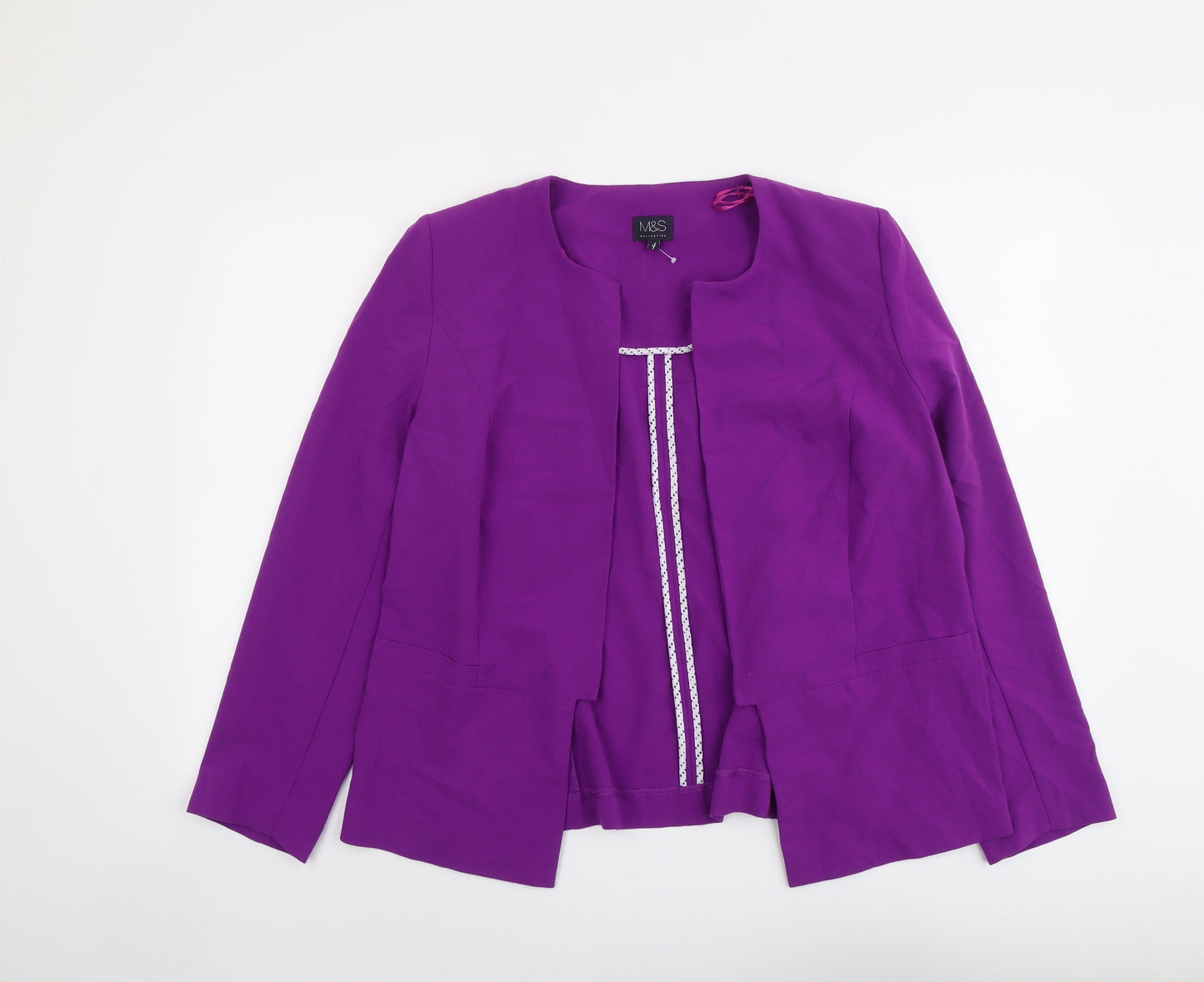 Marks and Spencer Womens Purple Jacket Blazer Size 16
