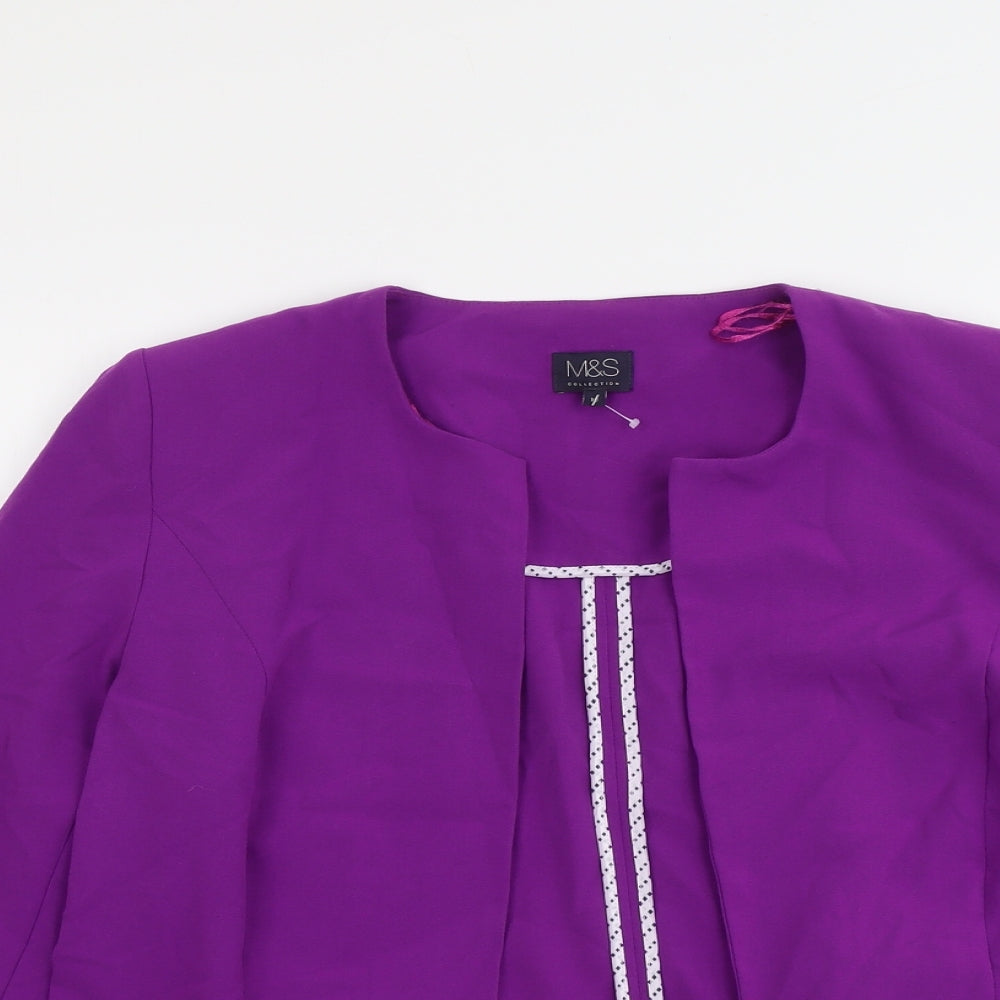 Marks and Spencer Womens Purple Jacket Blazer Size 16