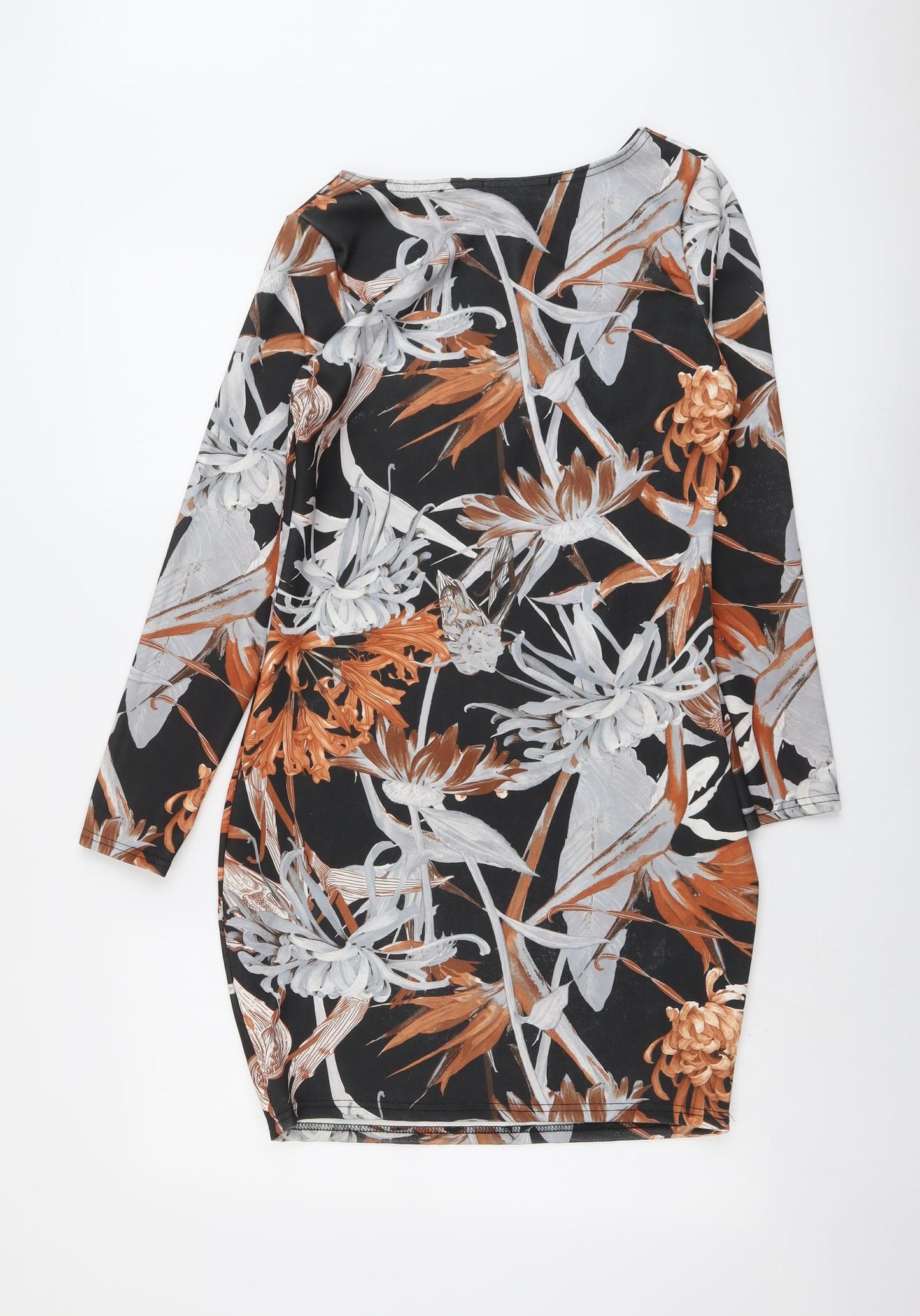 Boohoo Womens Multicoloured Geometric Polyester Shift Size 14 Round Neck Pullover