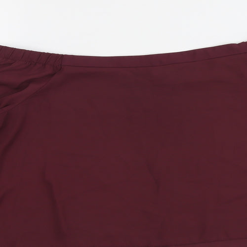 New Look Womens Purple Polyester Basic Blouse Size 10 Off the Shoulder