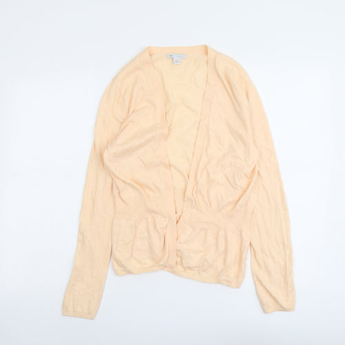 Gap Womens Orange V-Neck Cotton Cardigan Jumper Size M