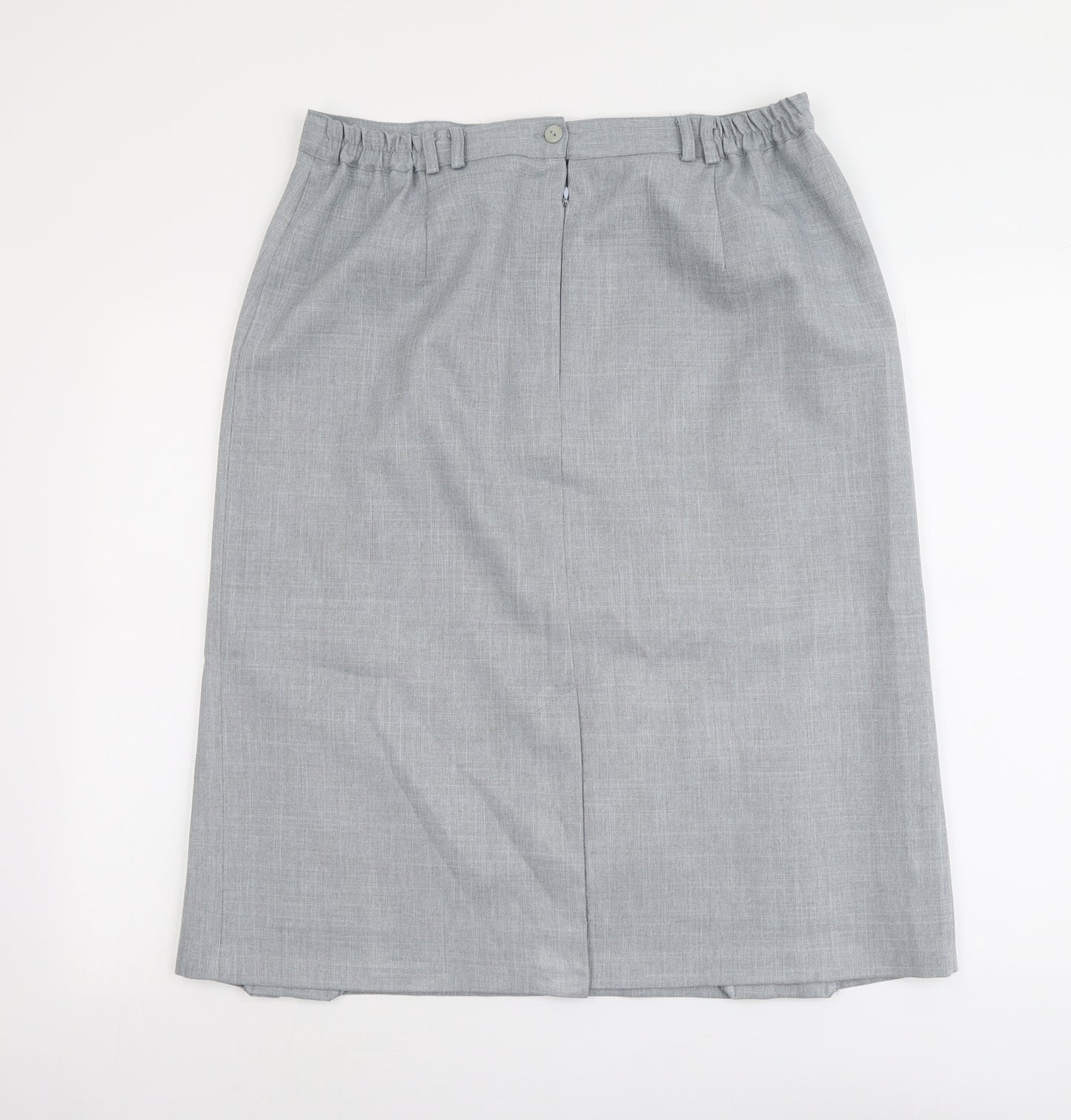 Bonmarché Womens Grey Polyester A-Line Skirt Size 18 Zip