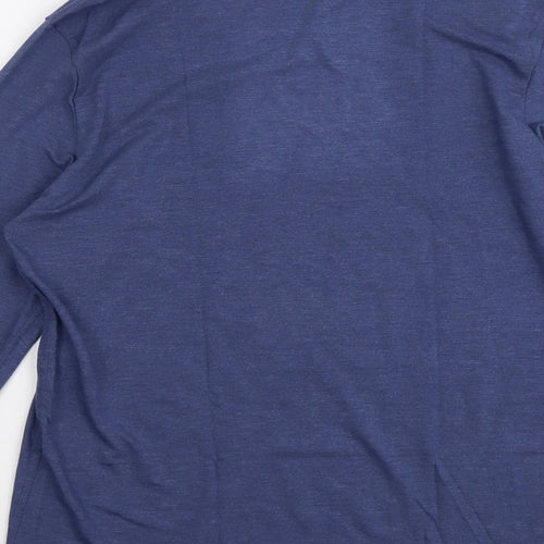 Marks and Spencer Mens Blue Acrylic T-Shirt Size M Round Neck