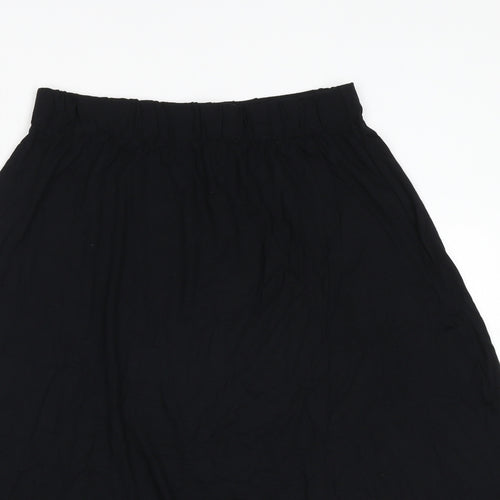Marks and Spencer Womens Black Viscose Swing Skirt Size 10