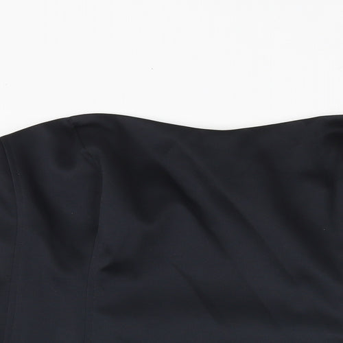 Marks and Spencer Womens Black Polyester Cropped Blouse Size 20 Sweetheart - Corset Style