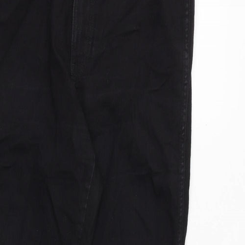 H&M Womens Black Cotton Skinny Jeans Size 14 Regular Zip