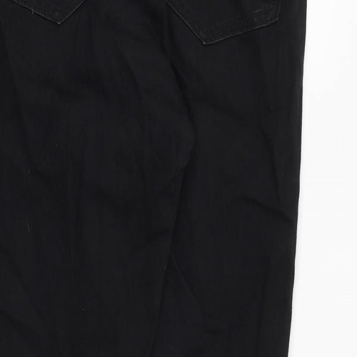 H&M Womens Black Cotton Skinny Jeans Size 14 Regular Zip