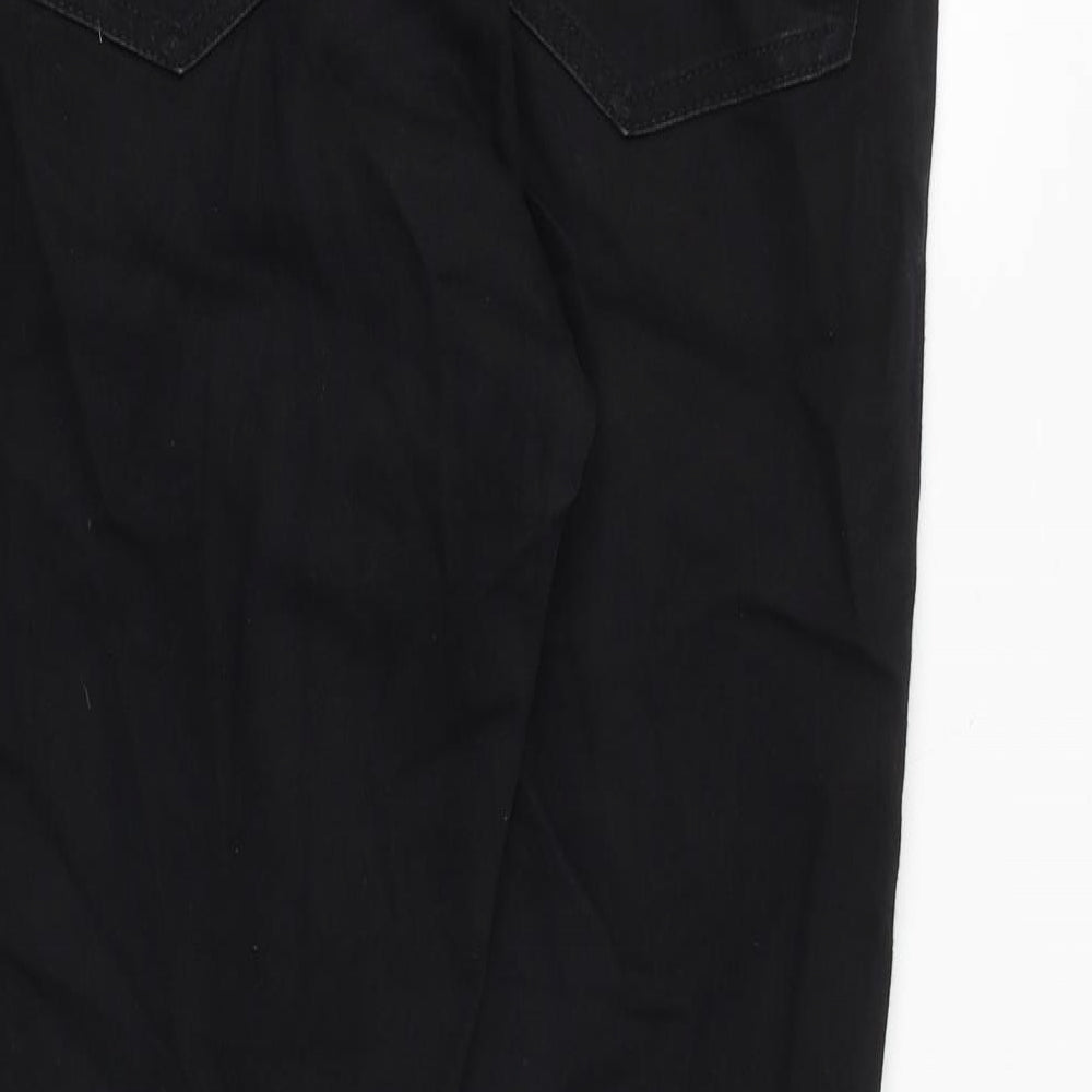 H&M Womens Black Cotton Skinny Jeans Size 14 Regular Zip