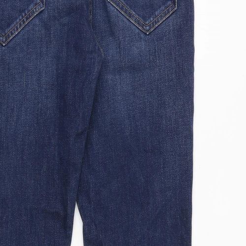 Topman Mens Blue Cotton Straight Jeans Size 30 in Regular Zip