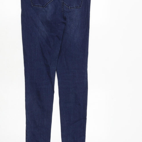 Glamorous Womens Blue Cotton Skinny Jeans Size S Regular Zip