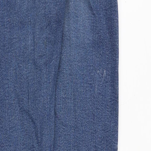 Topshop Womens Blue Cotton Skinny Jeans Size 28 in Regular Zip