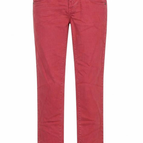 QS Womens Red Cotton Skinny Jeans Size 36 in Regular Zip