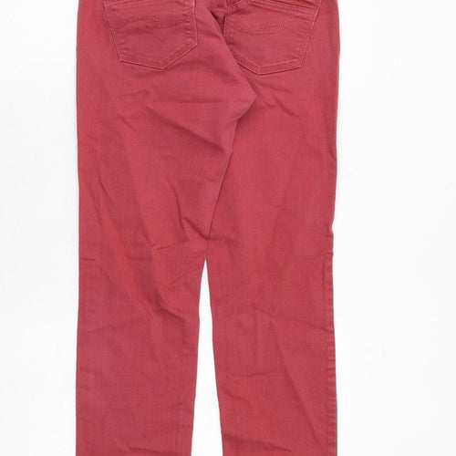 QS Womens Red Cotton Skinny Jeans Size 36 in Regular Zip