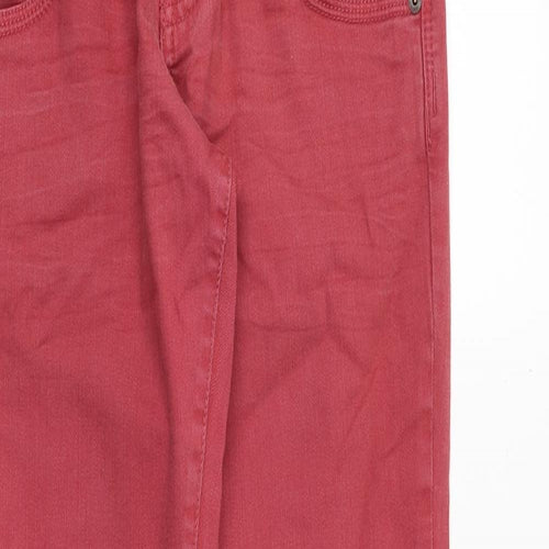 QS Womens Red Cotton Skinny Jeans Size 36 in Regular Zip