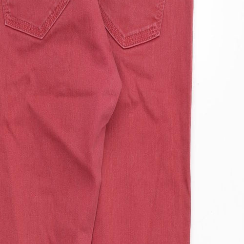 QS Womens Red Cotton Skinny Jeans Size 36 in Regular Zip