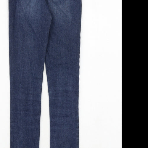 Gap Girls Blue Cotton Skinny Jeans Size 10 Years Regular