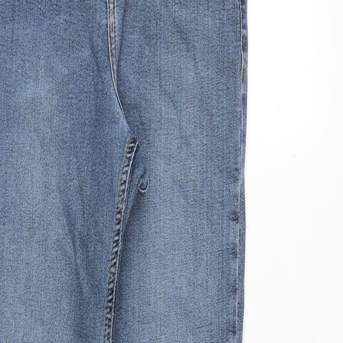 Topshop Womens Blue Cotton Skinny Jeans Size 26 in Regular Zip