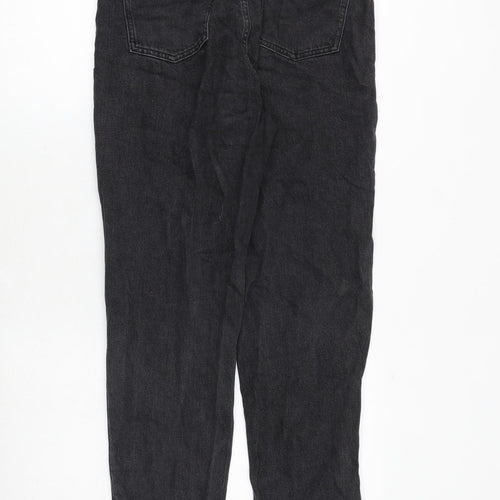 ASOS Womens Grey Cotton Mom Jeans Size 32 in Regular Zip