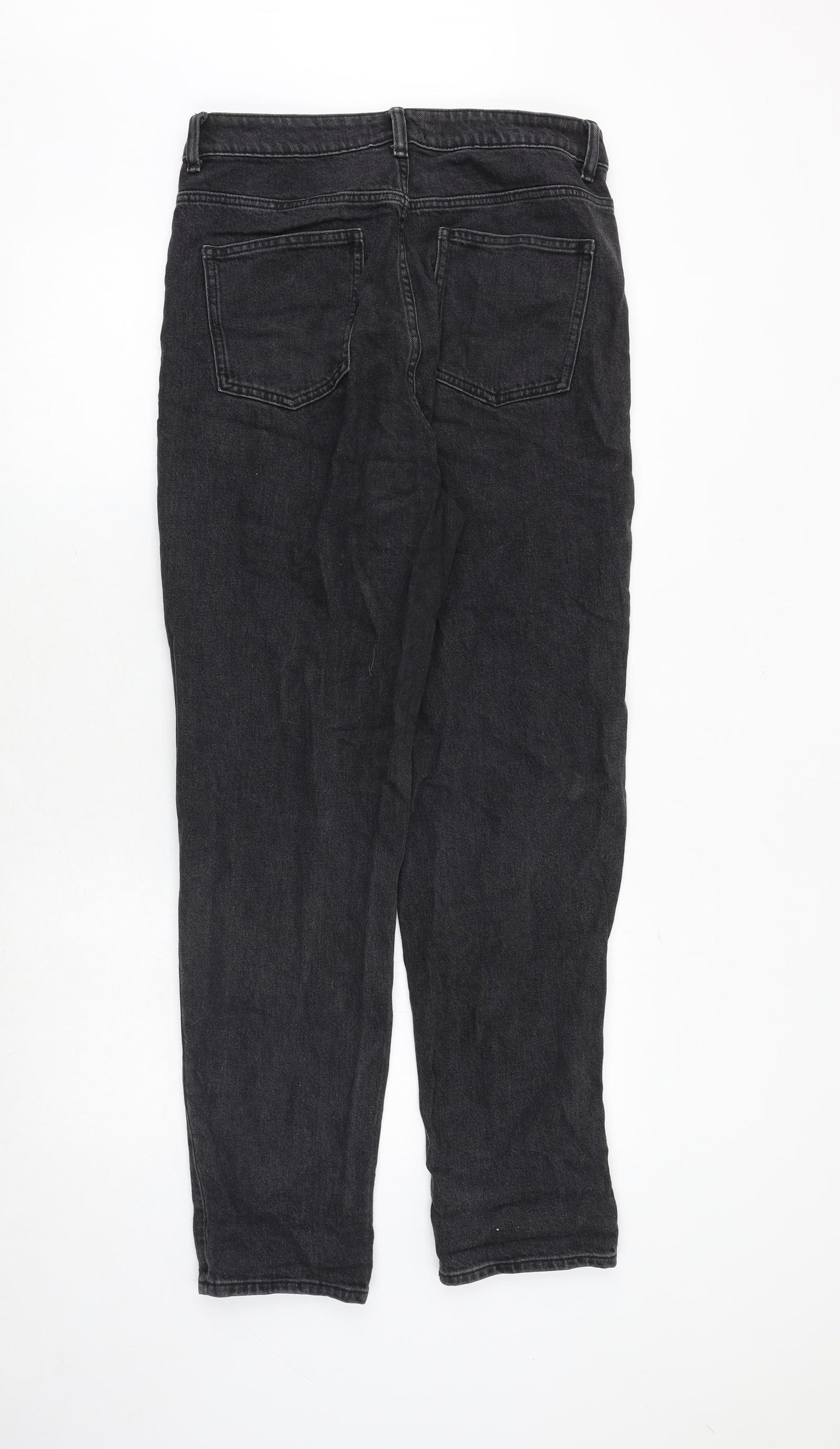 ASOS Womens Grey Cotton Mom Jeans Size 32 in Regular Zip