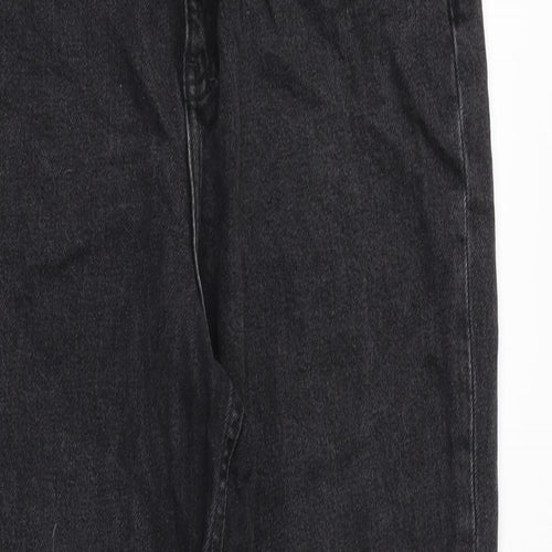 ASOS Womens Grey Cotton Mom Jeans Size 32 in Regular Zip