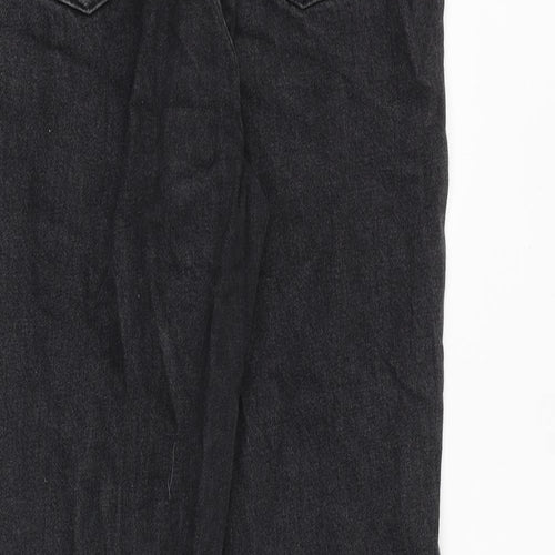 ASOS Womens Grey Cotton Mom Jeans Size 32 in Regular Zip