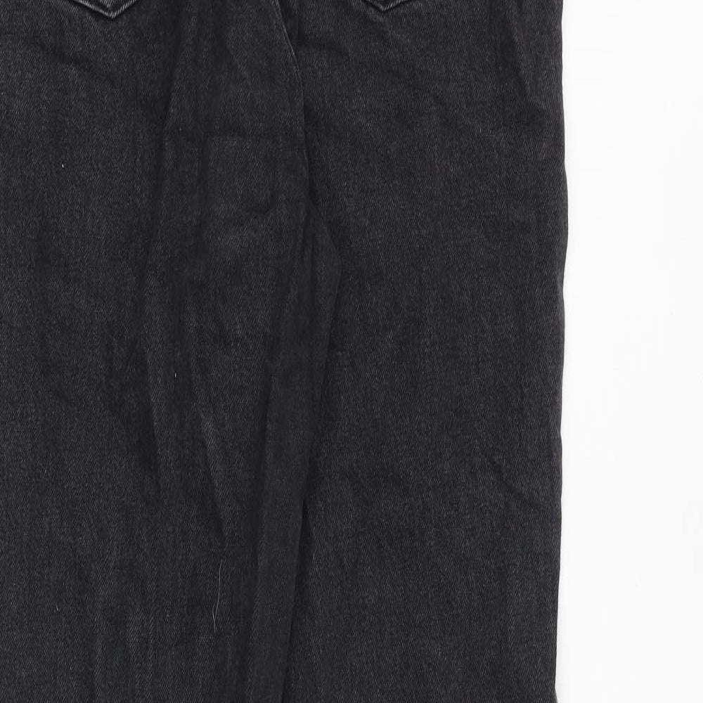 ASOS Womens Grey Cotton Mom Jeans Size 32 in Regular Zip