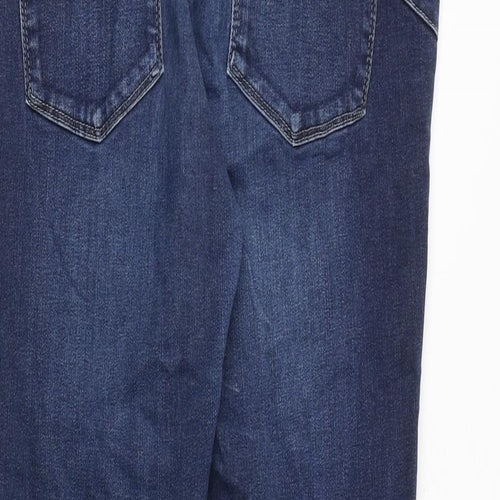 NEXT Womens Blue Cotton Skinny Jeans Size 16 Regular Zip