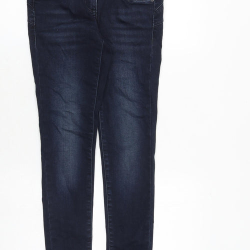 NEXT Womens Blue Cotton Skinny Jeans Size 8 Regular Zip