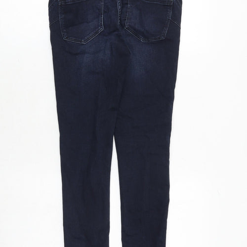 NEXT Womens Blue Cotton Skinny Jeans Size 8 Regular Zip