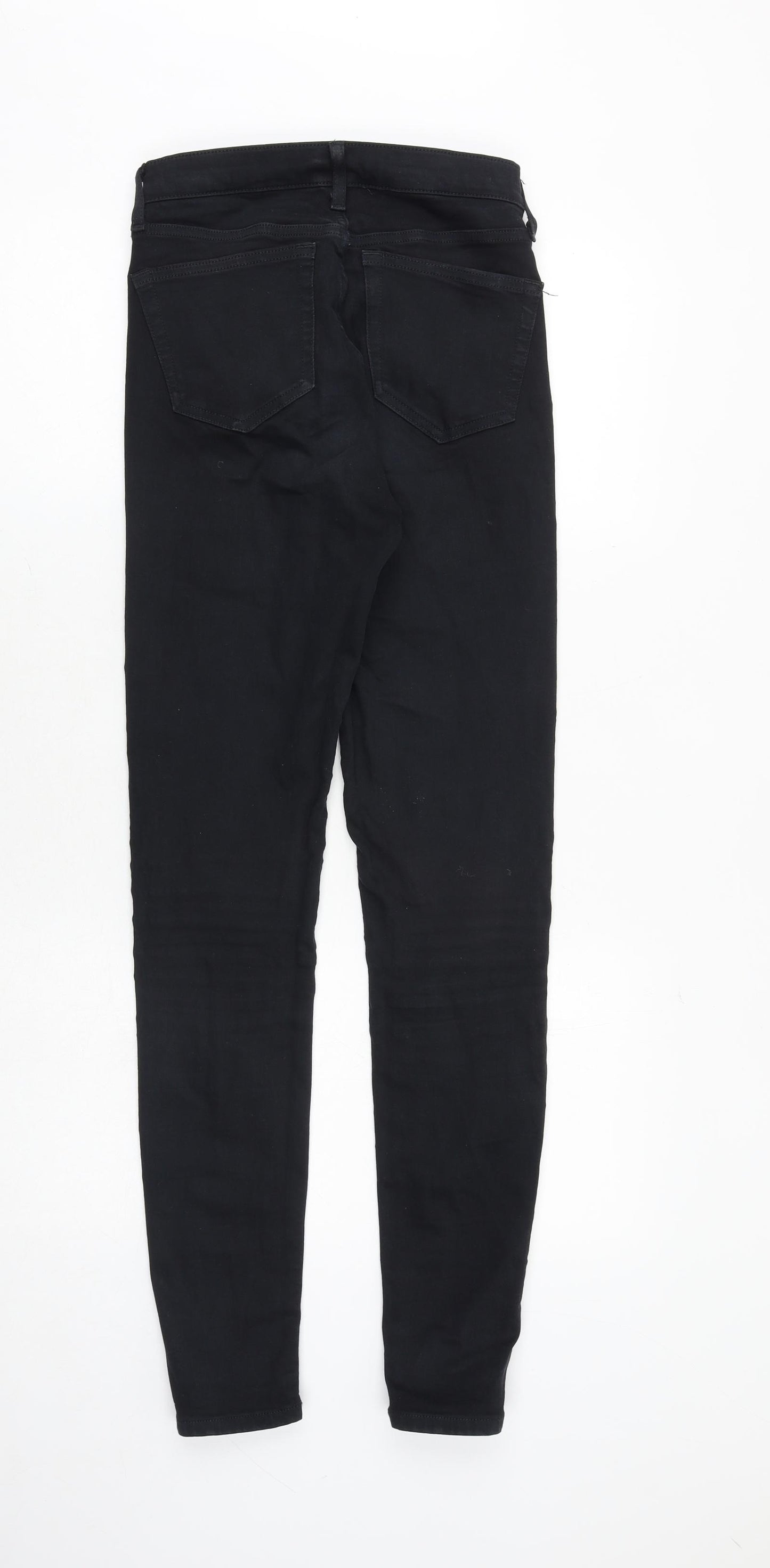 Topshop Womens Black Cotton Skinny Jeans Size 26 in Regular Zip