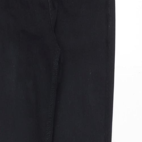 Topshop Womens Black Cotton Skinny Jeans Size 26 in Regular Zip