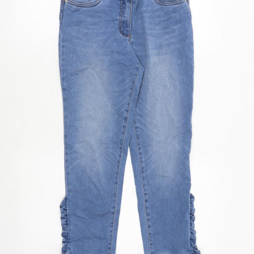 Madeleine Womens Blue Polyester Skinny Jeans Size 26 in Regular Zip