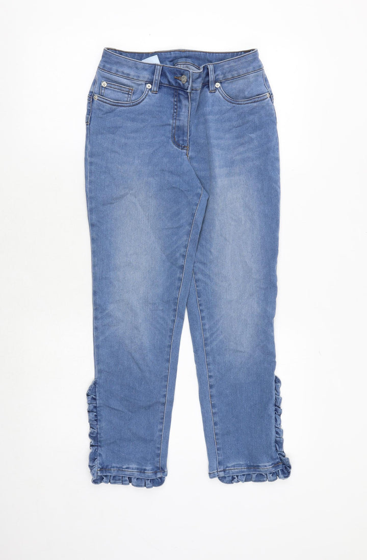 Madeleine Womens Blue Polyester Skinny Jeans Size 26 in Regular Zip