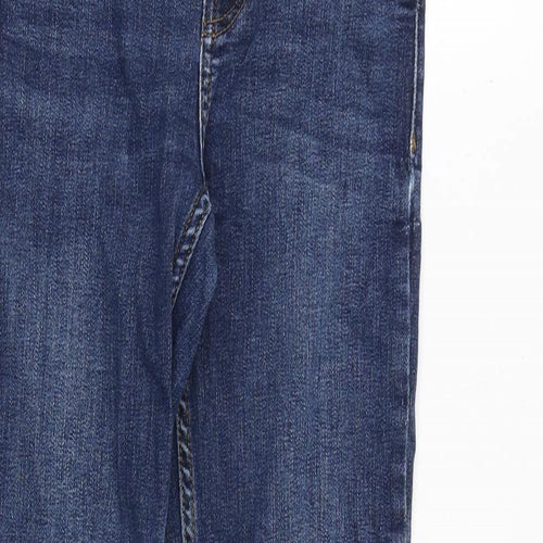 Mango Womens Blue Cotton Skinny Jeans Size 4 Regular Zip
