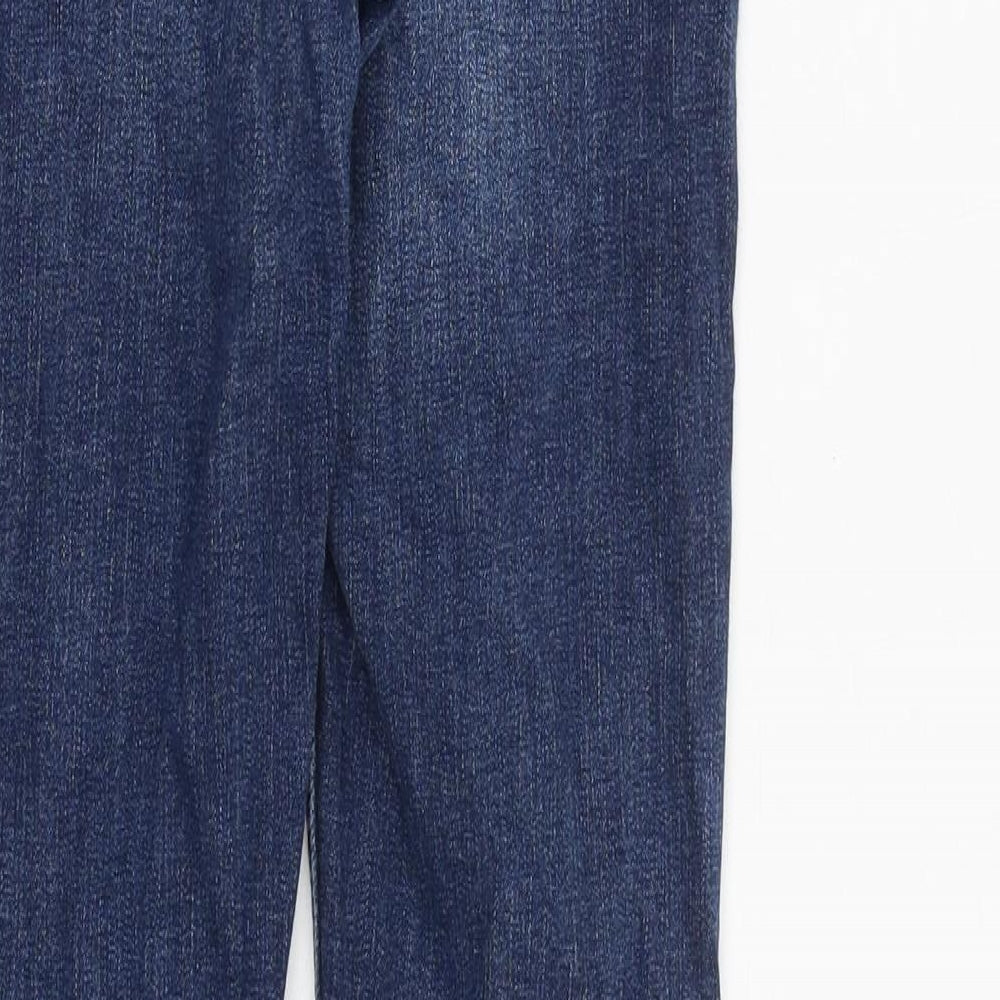 Mango Womens Blue Cotton Skinny Jeans Size 4 Regular Zip