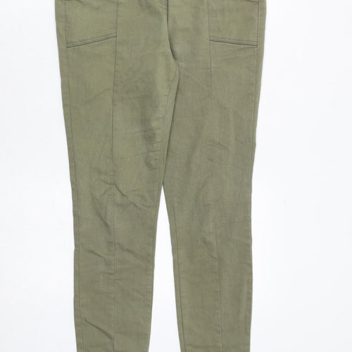 NEXT Womens Green Polyester Skinny Jeans Size 12 Regular Zip