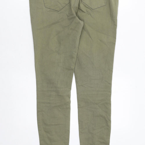 NEXT Womens Green Polyester Skinny Jeans Size 12 Regular Zip