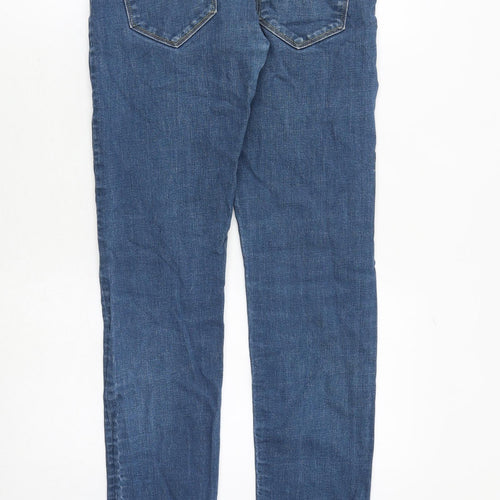 Marks and Spencer Mens Blue Cotton Skinny Jeans Size 30 in Regular Zip
