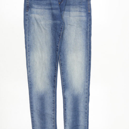 NEXT Boys Blue Cotton Skinny Jeans Size 14 Years Regular Zip